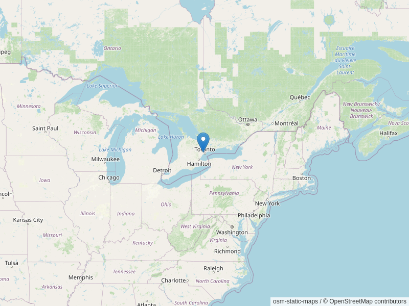 Capture d'écran de la carte avec le repère géographique du site du DAAD